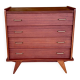 Vintage chest of drawers with 4 drawers, splayed legs circa 1960s
