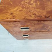 Vintage drawer chest in amboyna burl, 1970s