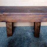 Brutalist bench/stool in solid wood