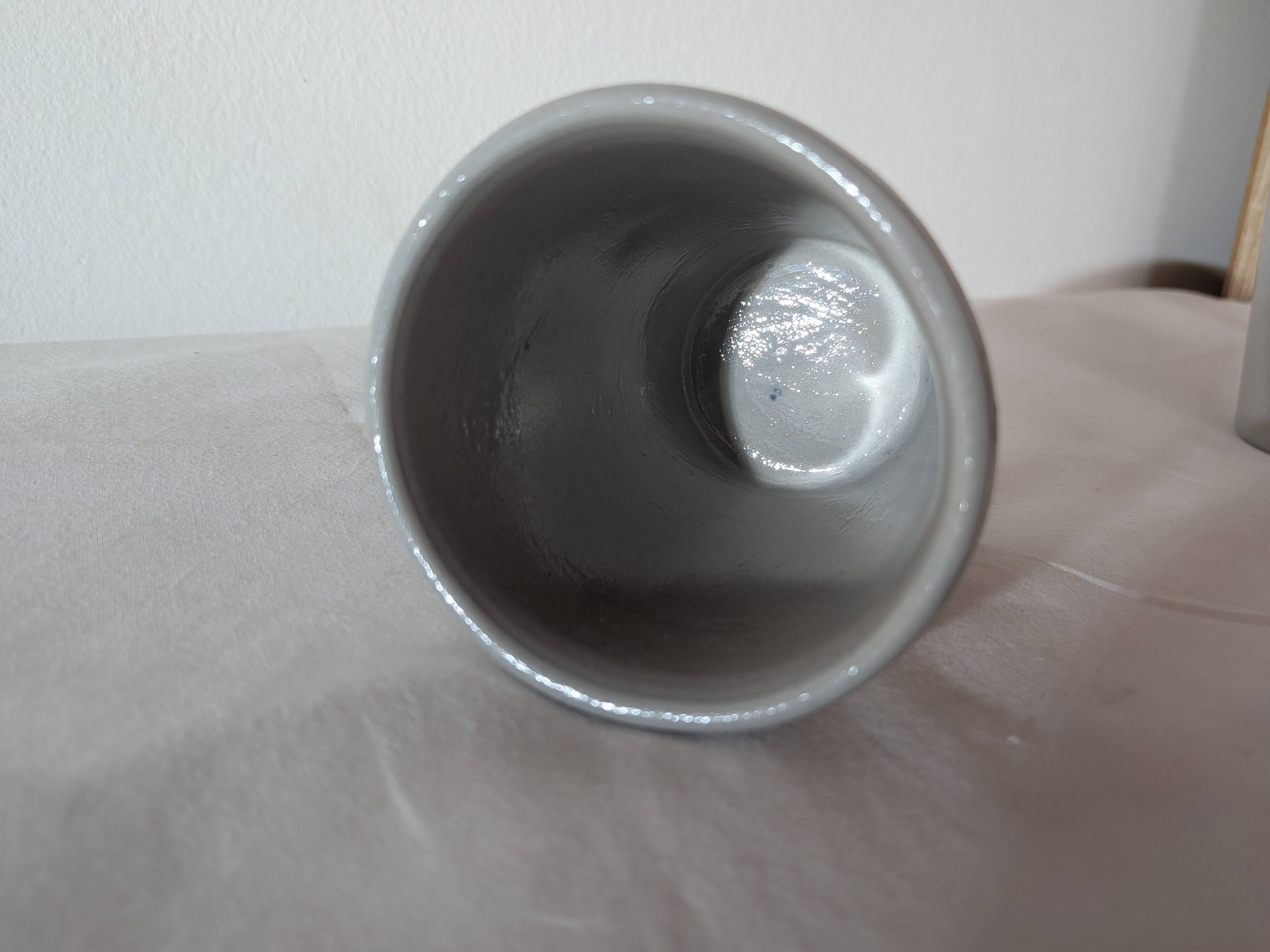 Gobelet vintage Fortuné Schmitter - Beschdorf - décor cigogne blanche