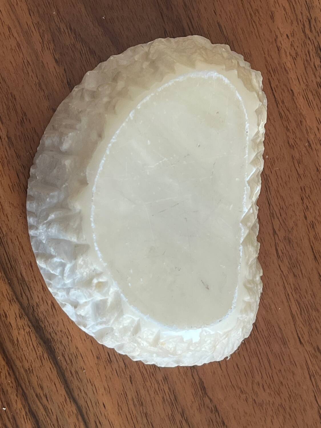 Vintage 1970s alabaster stone ashtray
