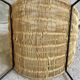 Magazine rack or log holder in wicker and metal - 1950s design