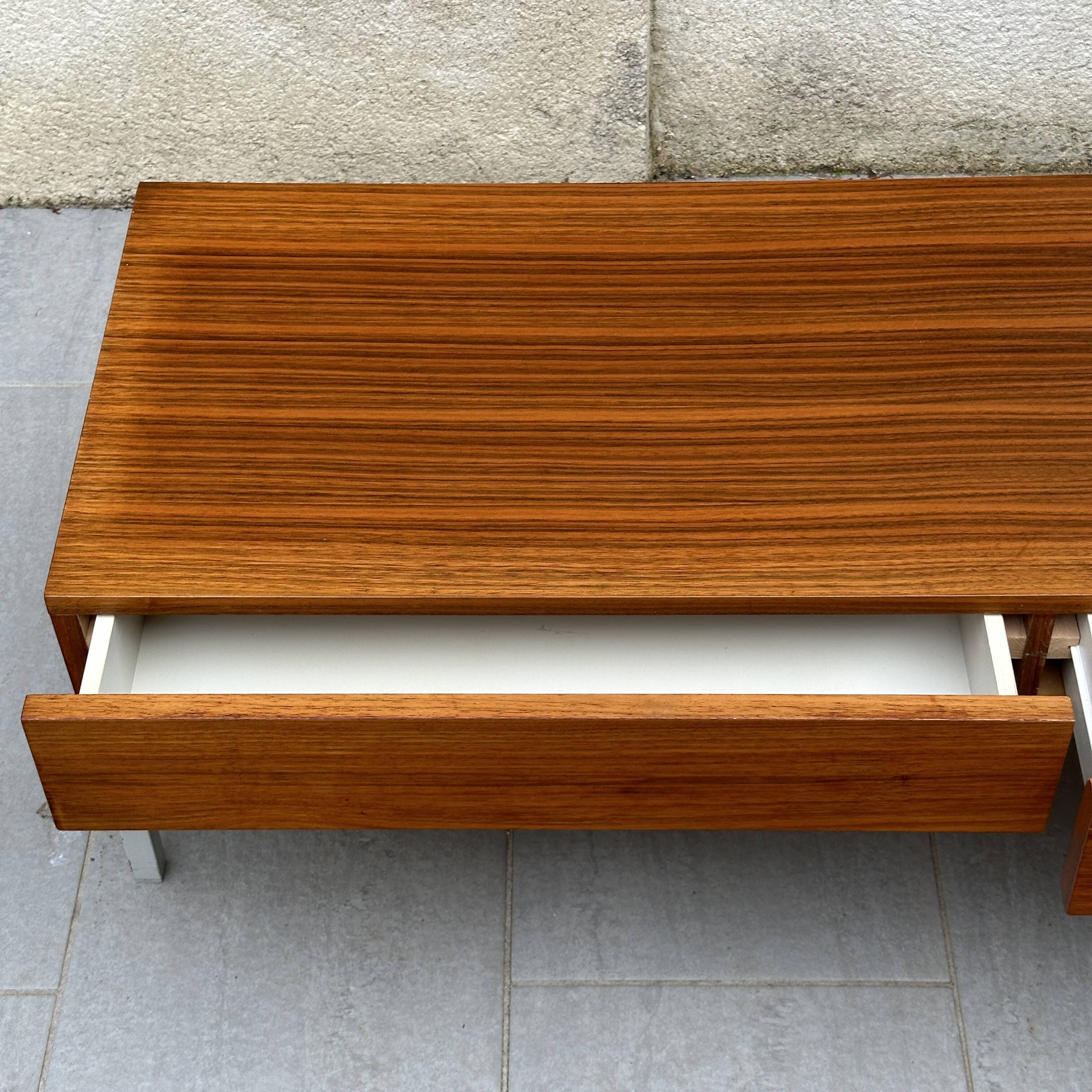 Console basse Interlübke en teck clair, Allemagne années 1960