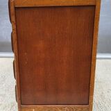 1930 Art Deco chest of drawers with recessed pink marble