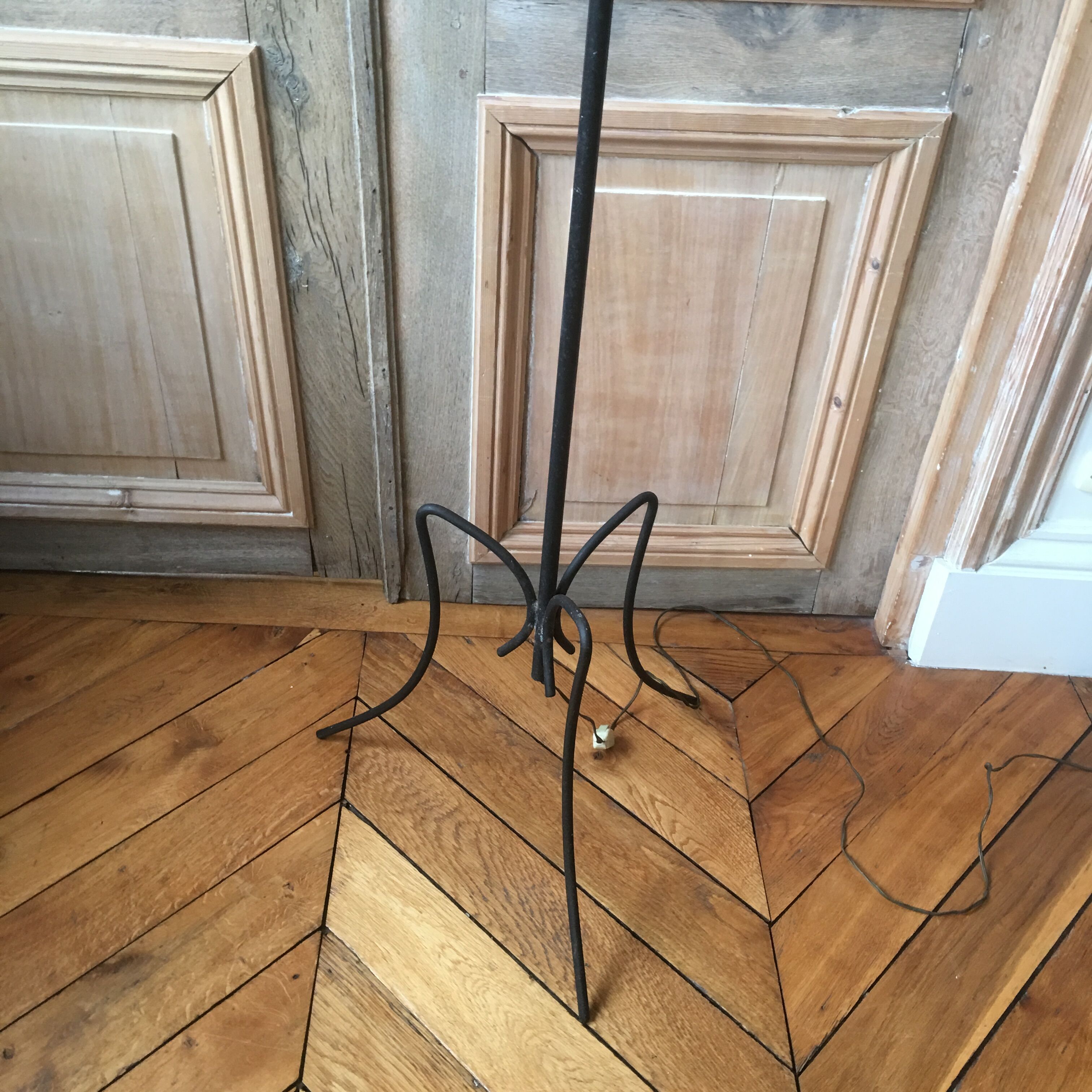 Floor lamp black forge iron