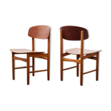 Borge Mogensen Pair of 122 Dining Chairs for Soborg Denmark 1951