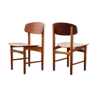Borge Mogensen Pair of 122 Dining Chairs for Soborg Denmark 1951