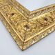 1940s Italian Mirror in Golden Wood Frame