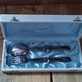 Cutlery baptism fork spoon silver metal box old box