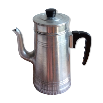 Ancienne cafetière complète en aluminium le trèfle manche bakélite