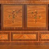 Transitional style secretary in marquetry