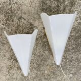 Pair of vintage modernist design wall lights from the 1970s