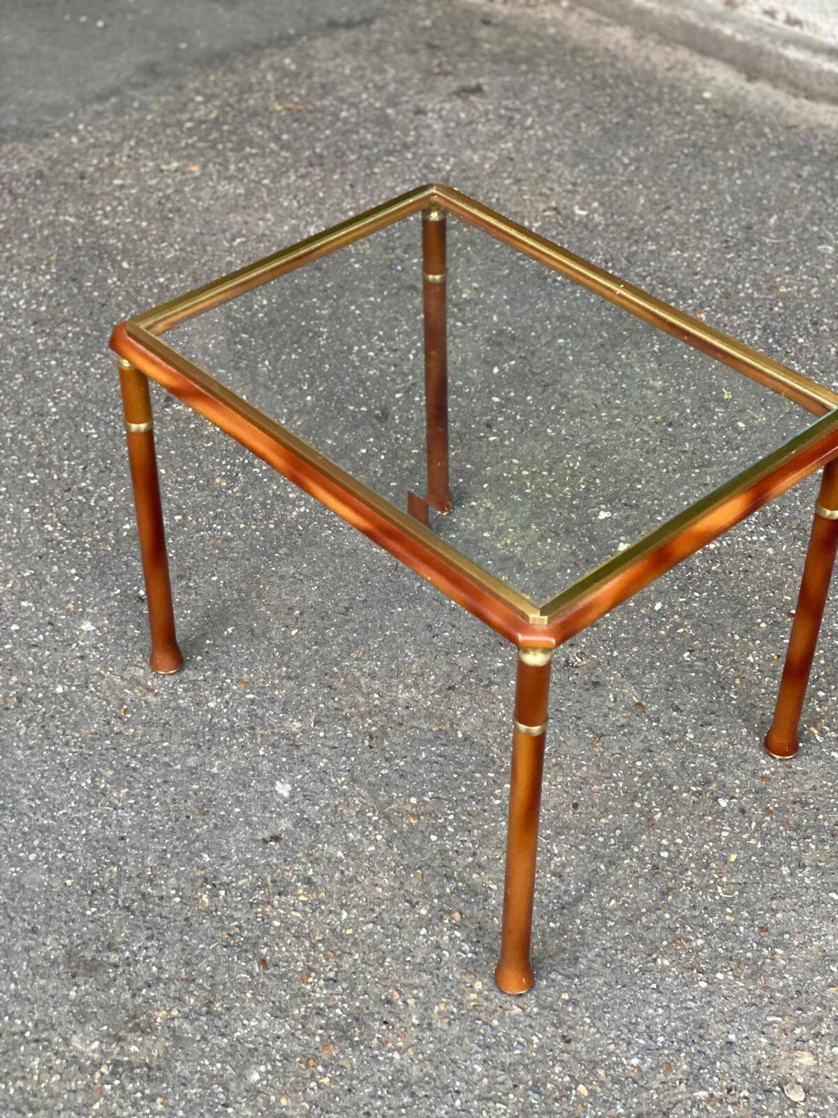 Scandinavian Art Deco style golden elm coffee table, 1960s