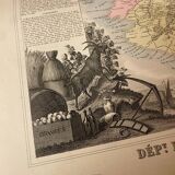 Old illustrated map of Corsica