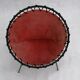 Vintage leather balloon chair, 1960s