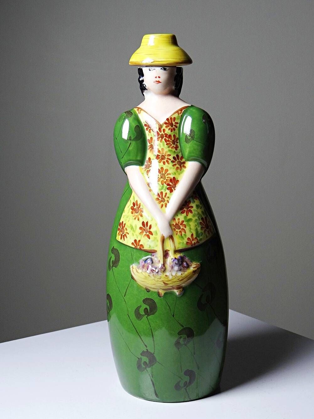Antique porcelain bottle from Limoges in the style of Robj, 1920s-1930s.