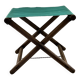 Folding stool, wood and canvas seat