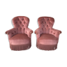 Paire de fauteuils crapaud Napoléon III