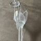 Set of two champagne glasses, crystal, Lalique France, angel model.