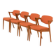 Kai Kristiansen #42  chairs, set of 4, Denmark 1960s