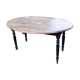 Table ovale à roulettes