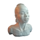 Bust of young African woman plaster patinated.