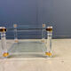Lucite and brass coffee table, 1970s