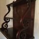 Carved wooden wall shelf.