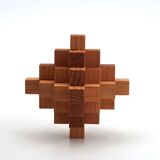 Arjeu wooden puzzle, 1970s sculpture