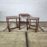 Scandinavian nesting tables in teak from the 1960s.