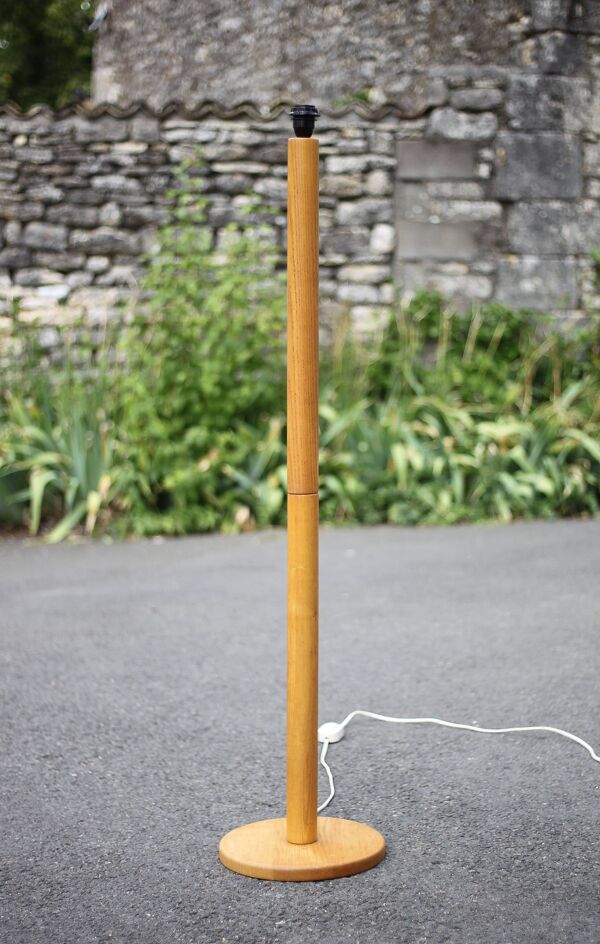 Lampadaire bois vintage sapin, lampe de plancher, lampe bois