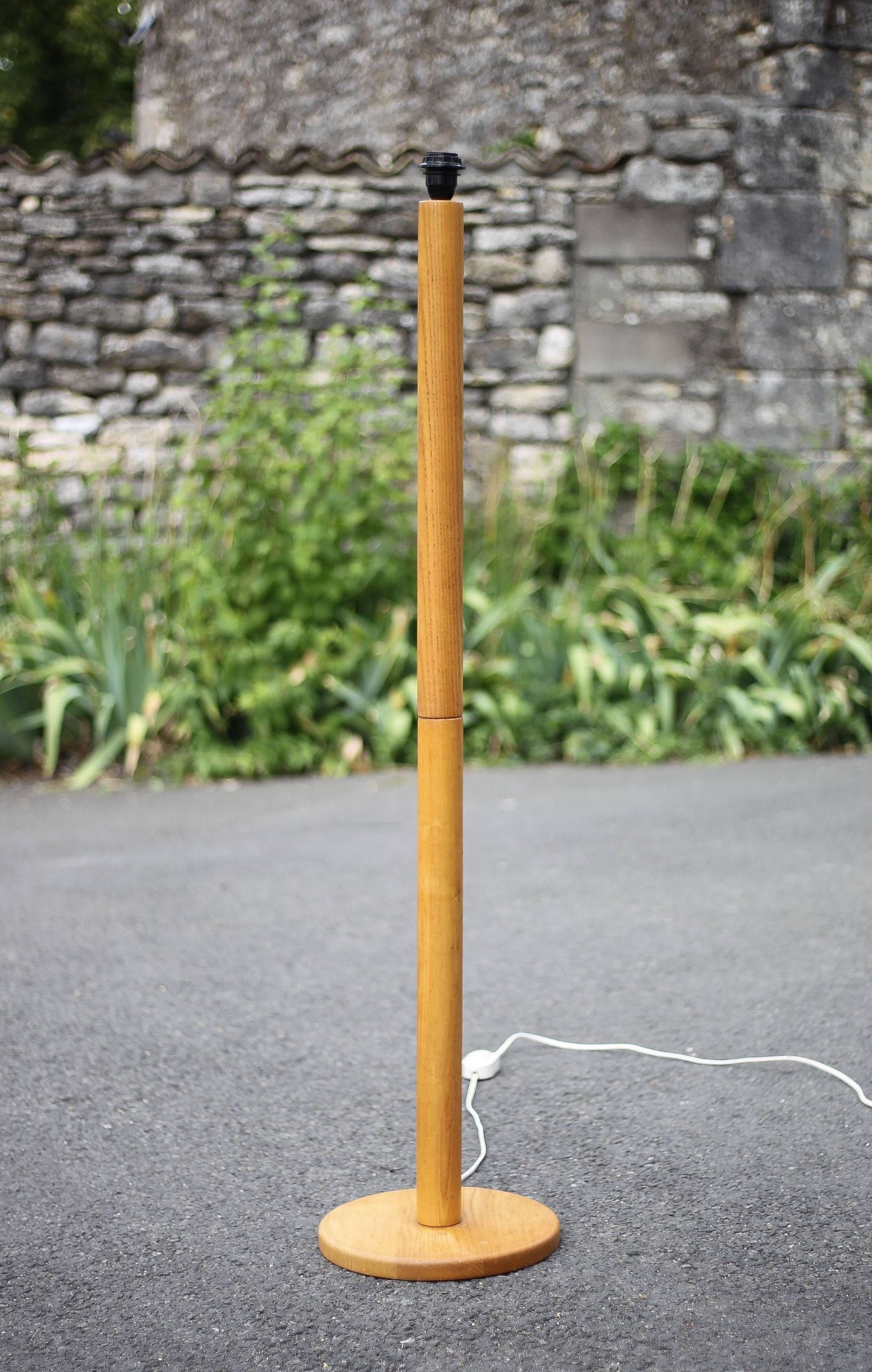 Vintage fir wood floor lamp, floor lamp, wooden lamp