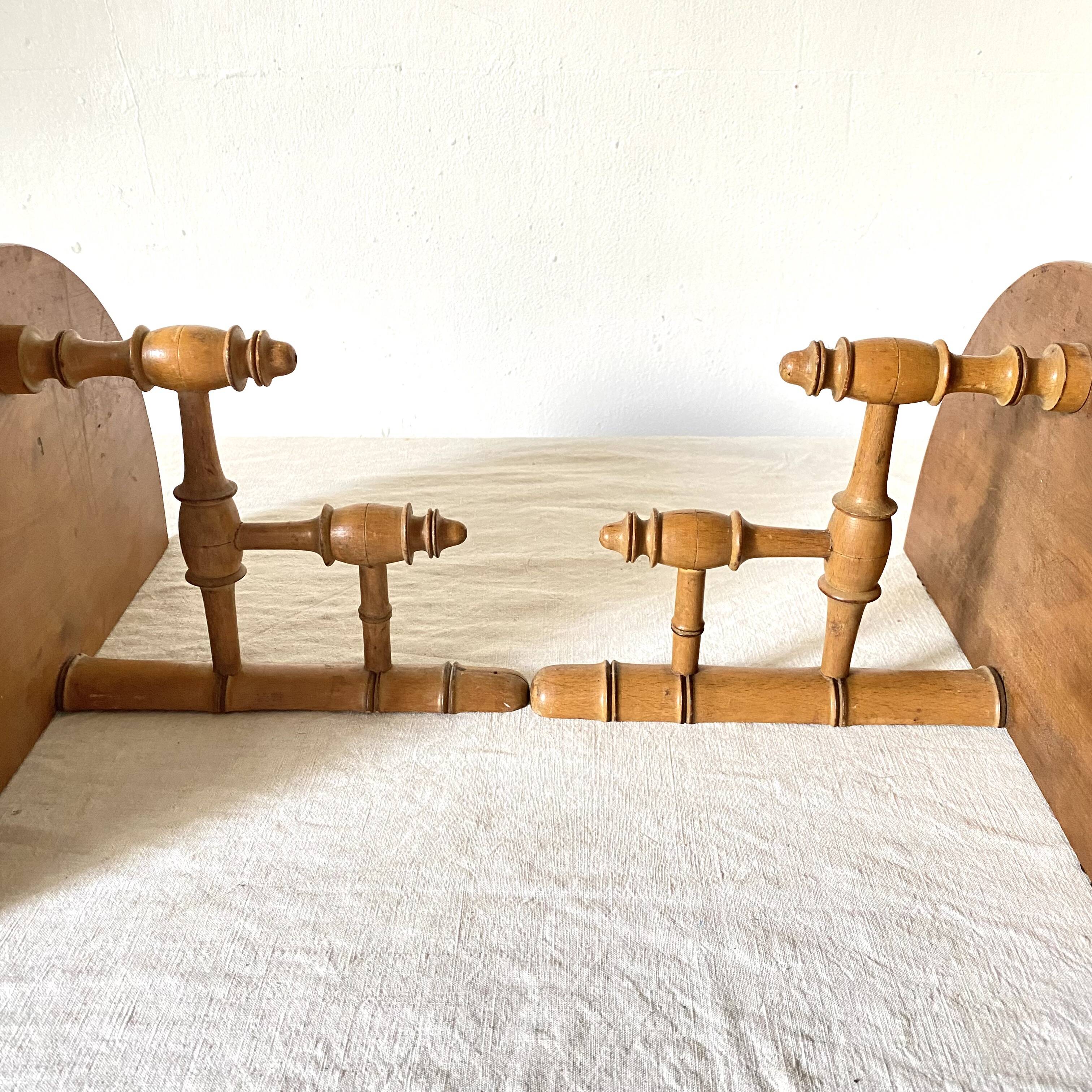Pair of turned wooden bamboo style harnesses, 1920