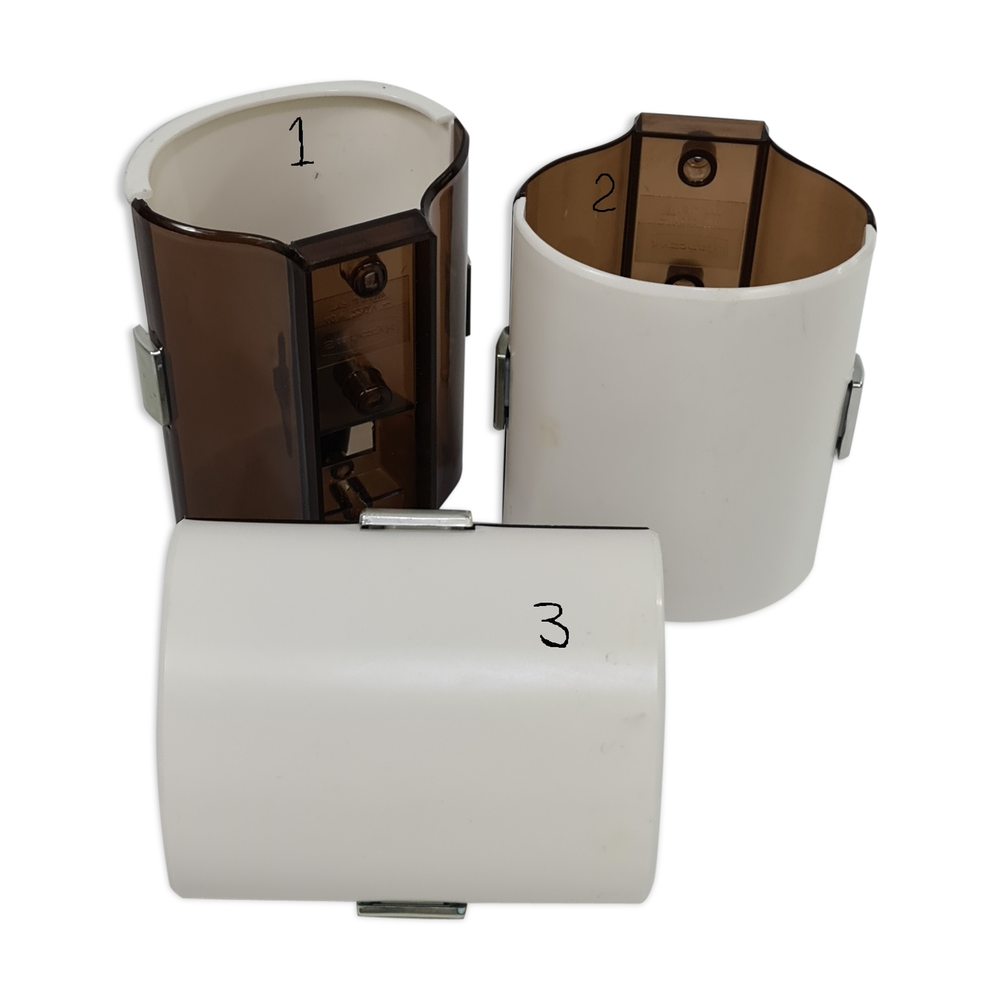 Three polish wall lamps by staczyk 80s