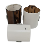 Three polish wall lamps by staczyk 80s