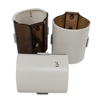 Three polish wall lamps by staczyk 80s