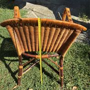 Vintage rattan colonial lounge chair