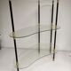Vintage display 1950 / 1960 , side kidney table , glass shelves