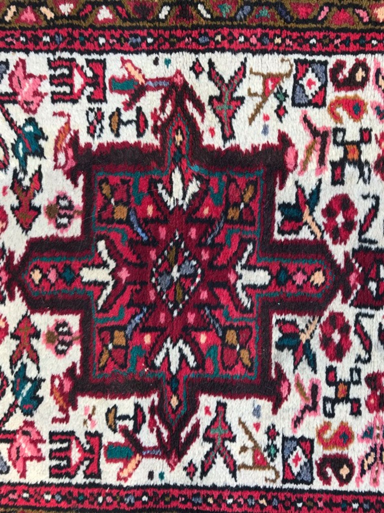 Vintage Persian Heriz done hand 62 corridor carpet x 340 cm