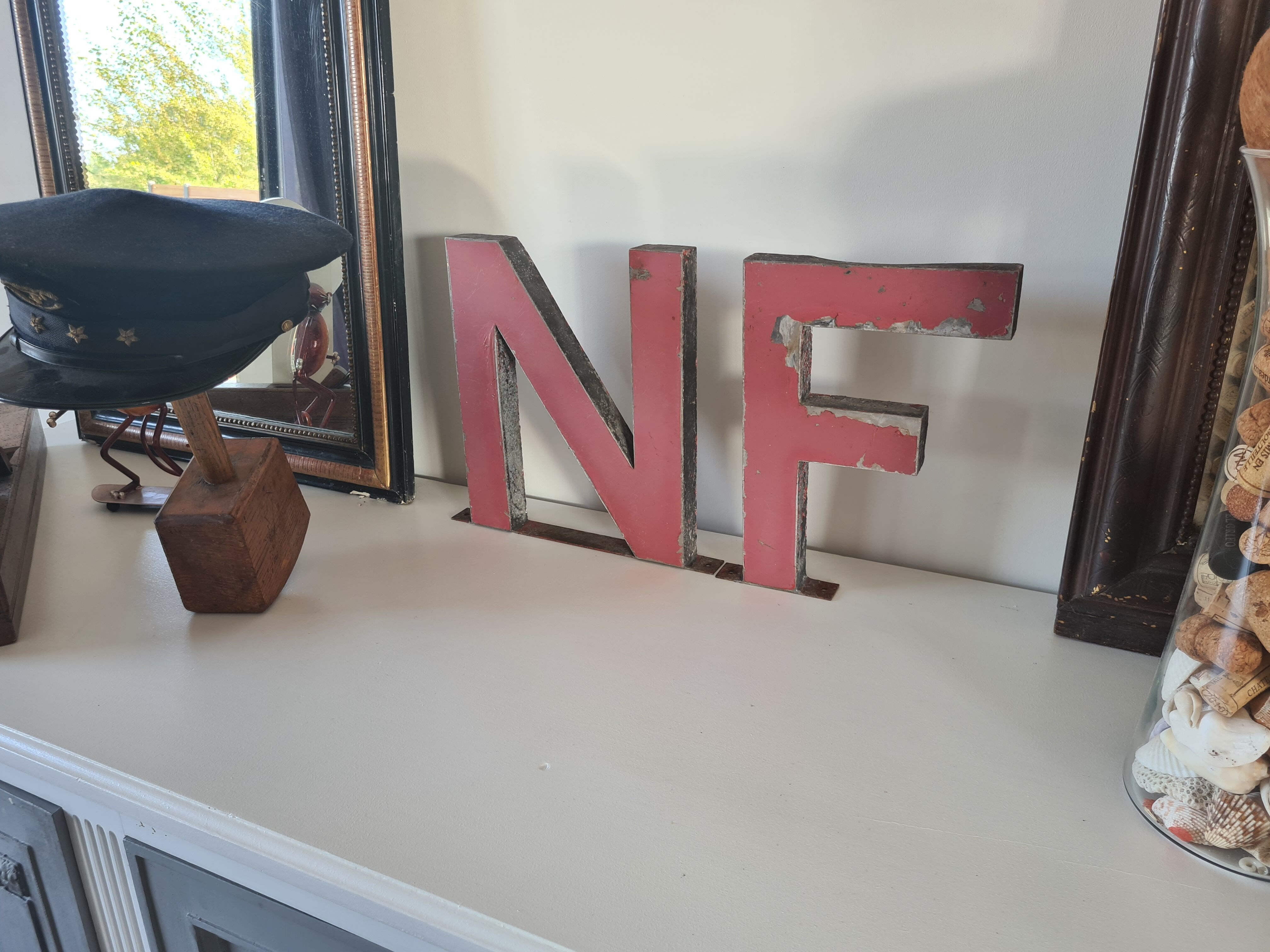 Vintage iron letter N