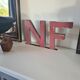 Vintage iron letter N