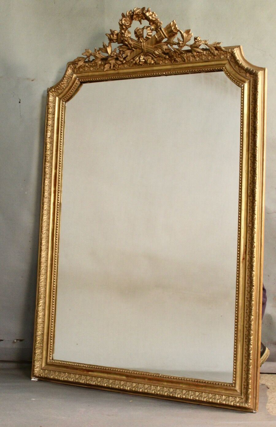 Golden Mirror with Fronton