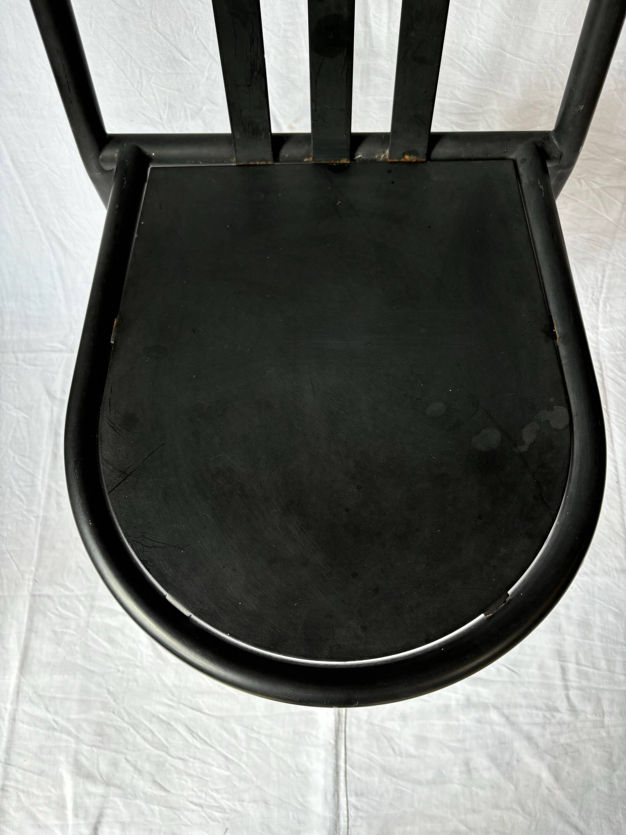 6 Rober Mallet Stevens Black chairs