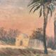 Old painting, orientalist landscape, signed, XX century