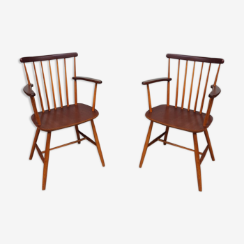 Set of 2 mid century chairs by Billund Stolefabrik