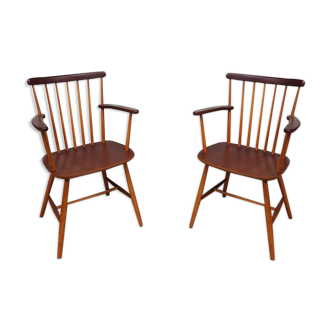 Set of 2 mid century chairs by Billund Stolefabrik