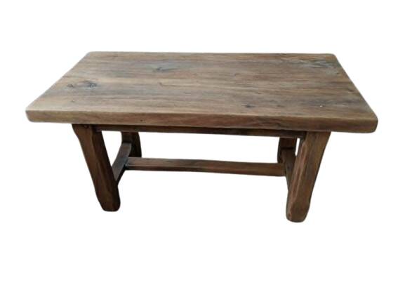 Table basse rustique en bois massif – Style Campagne Chic / Ferme