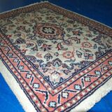 Tapis Vintage Indo-Tabriz en Laine, Années 1970, Élégance Florale