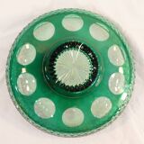 Fruit cup in green cut crystal