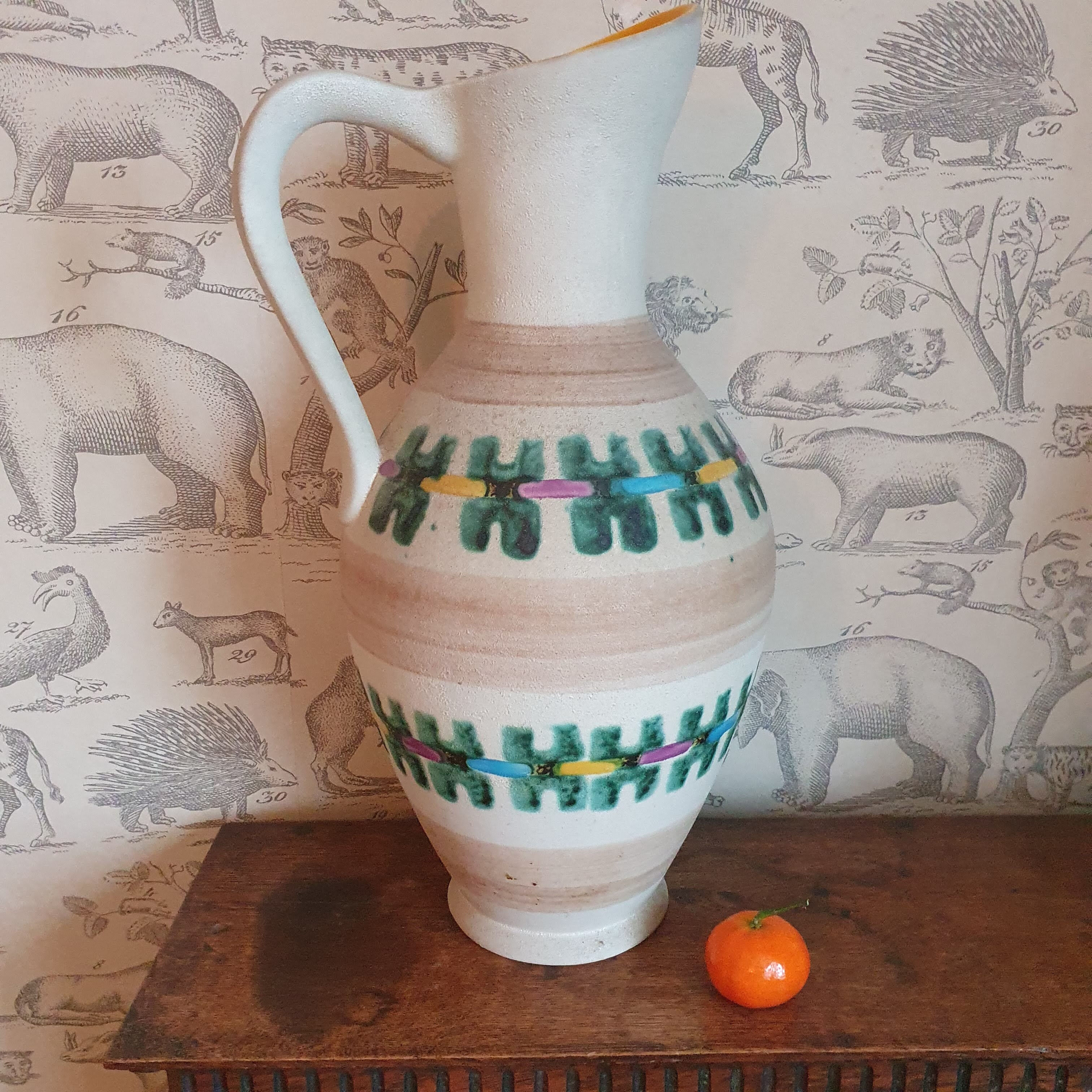 Large vase ceramic pitcher West Germany